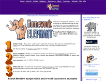 Tablet Screenshot of homeworkelephant.co.uk